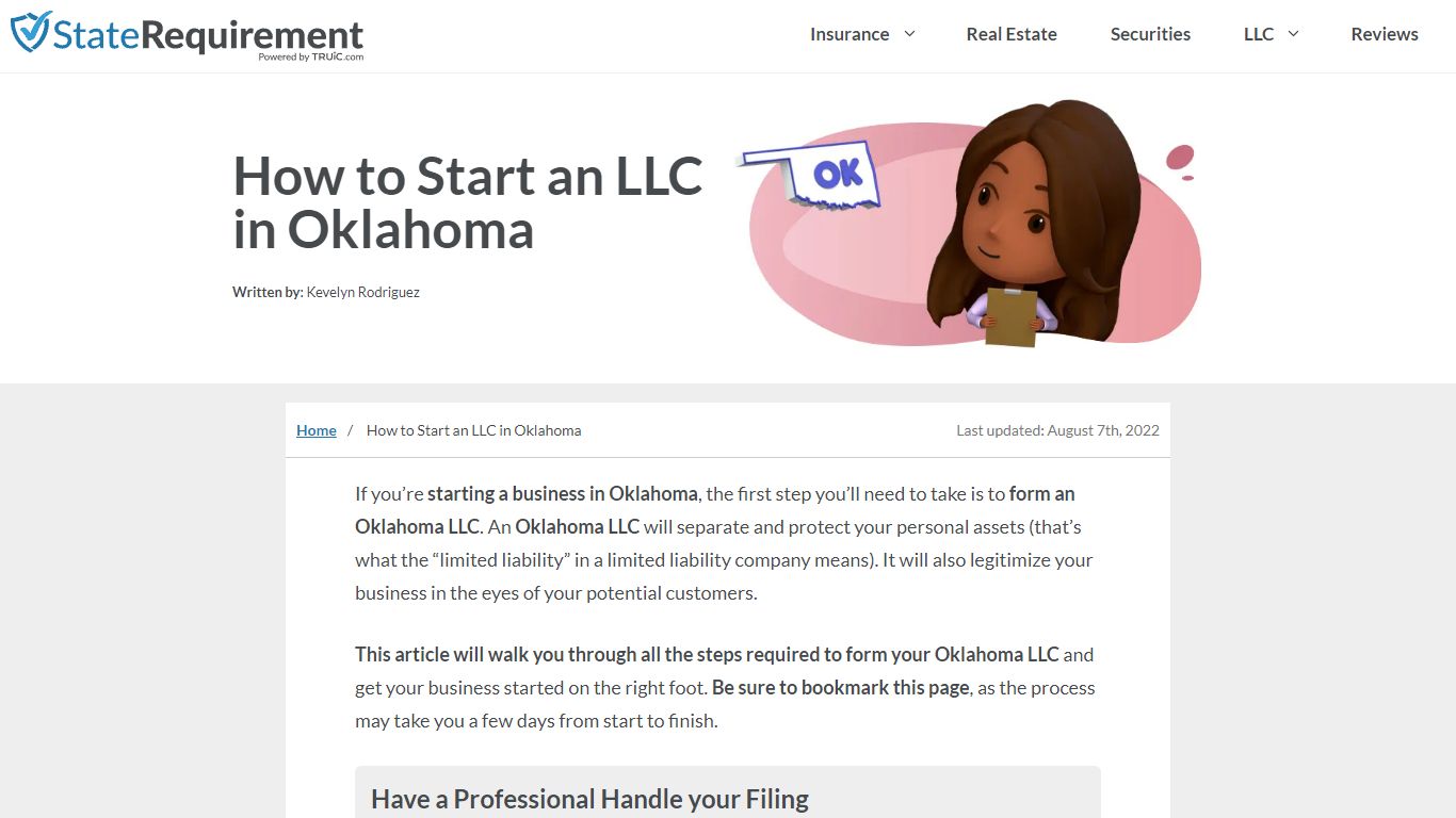 How to Form an LLC in Oklahoma - 5 Steps | StateRequirement