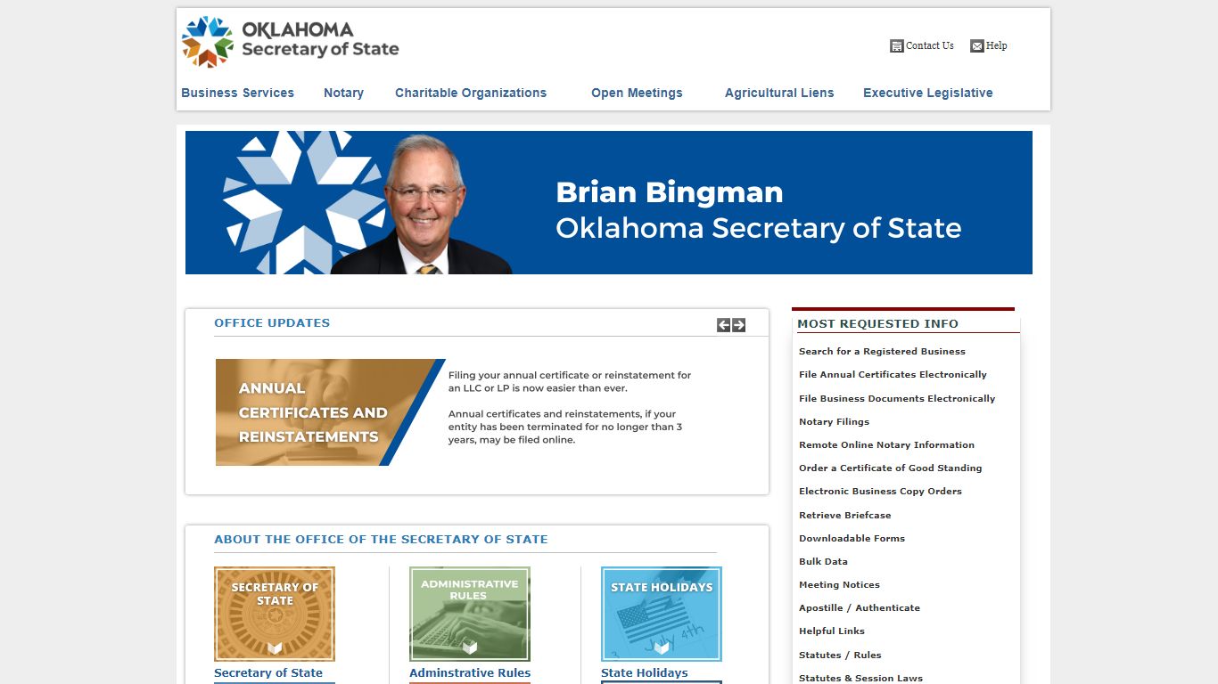 Oklahoma Secretary of State - Home